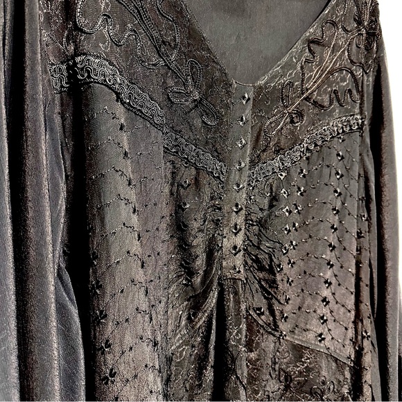 HOLYCLOTHING Black Gothic Fairycore Boho Ethereal Lace Dress 5X - Picture 7 of 12